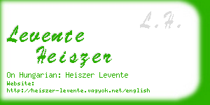 levente heiszer business card